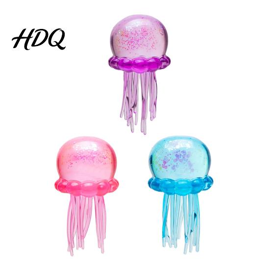 Glitzer-Quallen-Spielzeug Transparent zum Kneten mit Stressabbau Sensorischer Dekompressionsball Klares Meerestier Fidget