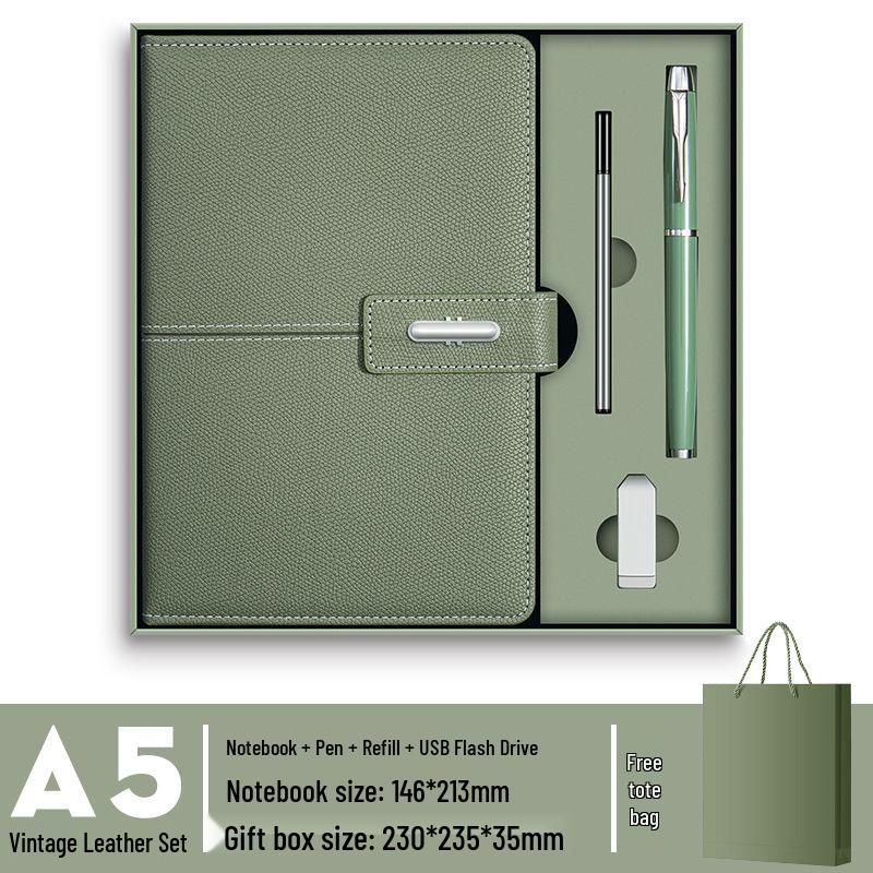 A5 Benutzerdefiniertes Geschäftsnotizbuch & Thermoskanne Geschenkset mit Logodruck für Firmenmeetings