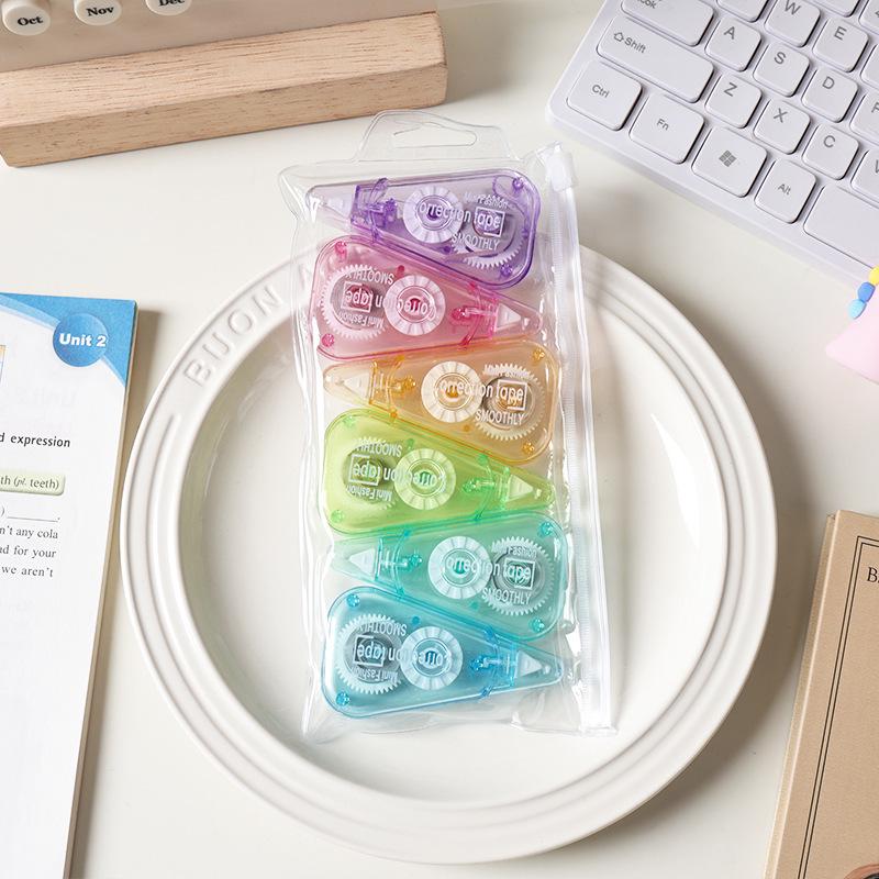 Macaron-Farben Mini-Korrekturroller-Set für Schüler und Büro