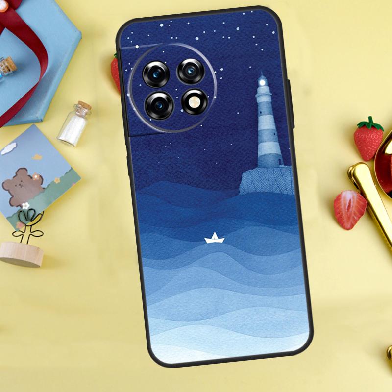 Ocean Waves Sailboat Case For OnePlus Nord 5 CE 2 3 4 Lite N20 N30 OnePlus 10T 12R 13R 13T 10 11 12 13 15 Cover