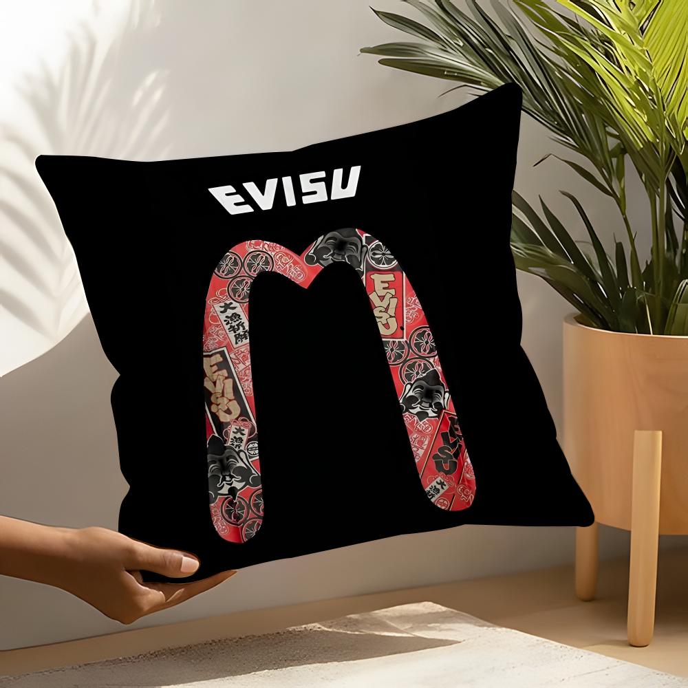 Evisu Pillow Case Linen Cushion Covers For Decorative Sofa Home Pillows Case Car Chair Pillows Cases