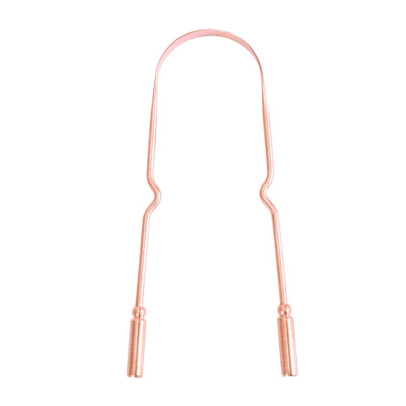 1 Pc Copper Tongue Scraper U Shaped  Cleaner Travel Handy Case Remove Breath Cleaning Coated Oral Hygiene Scrapper Tools