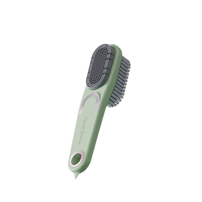 Double-sided Rubber Shoe Brush Soft Bristles Clothes Cleaning Brushes Care Silicone Head Brush Waterproof Household Clean Tool