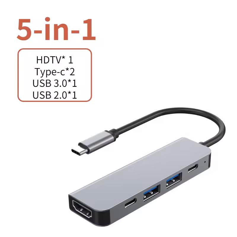 

USB C Hub to 4K HDMI-Compatible USB 3.0 2.0 Type C PD Charging Dock for MacBook iPad Samsung S10 Dex TV Mouse Keyboard U Disk