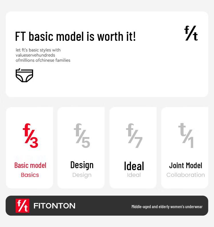 FitonTon Women's Plus Size High-Waist Cotton Briefs (5-Pack)