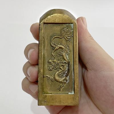 Chinese Dragon Pattern, Brass, Study Paperweight, New Chinese Style, Study Decorations, Seals, Metal Handicrafts, Gifts for Seniors