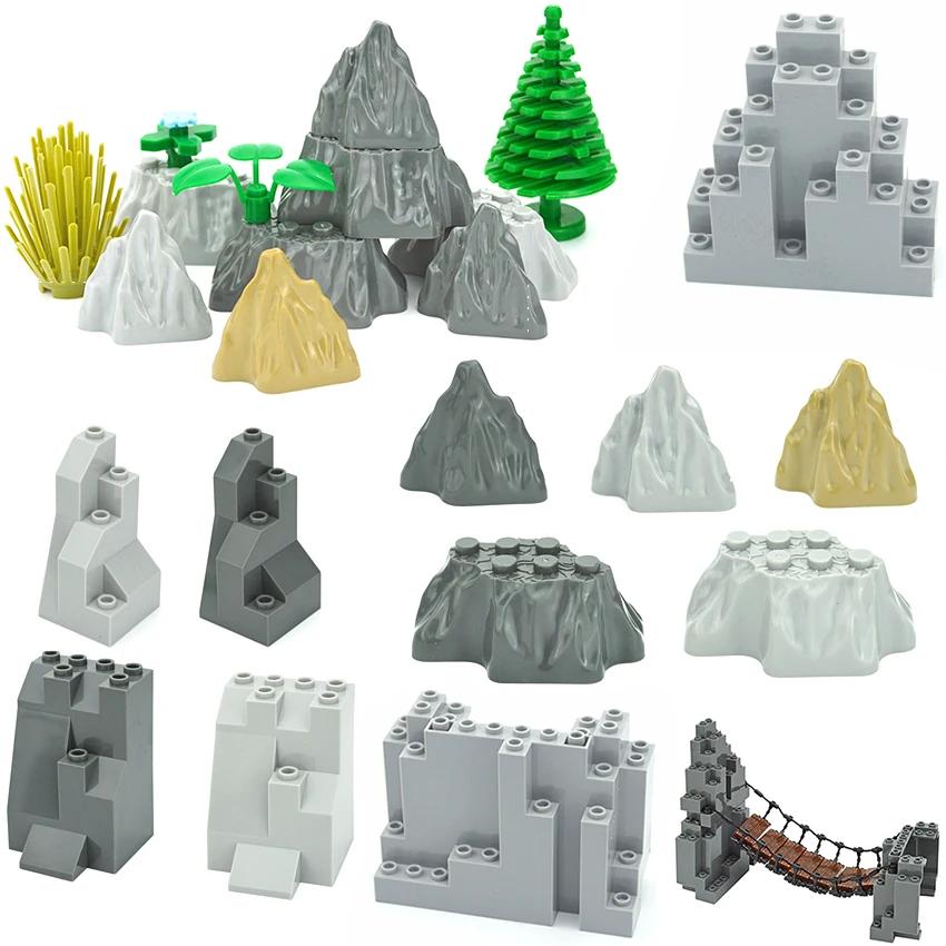 MOC Roccia Pannello Roccioso Montagna Fai da Te Serie Città Vista Strada Giocattolo Mattoncini Si Adatta Per 23996 Assembla Particelle Giocattoli Giocattoli