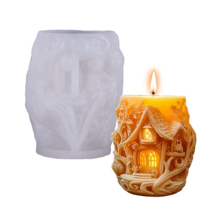 Treehouse Silicones Mould Christmas Candle Silicone Mold Easy Demolding For Candle Soap Chocolate Holiday Decoration