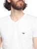EMPORIO ARMANI One-Point V-Neck Short Sleeve Undershirt [EAU110810CC729] White / 2XL [Parallel Import]