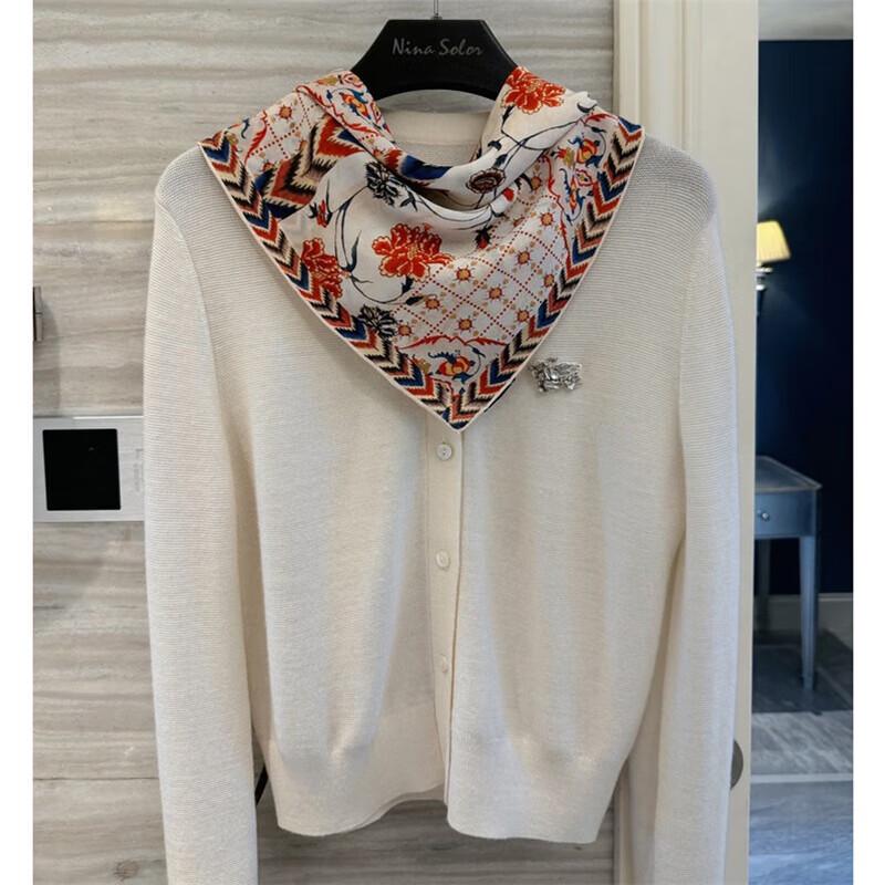 NINA SOLOR Lightweight Mulberry Silk Georgette Scarf