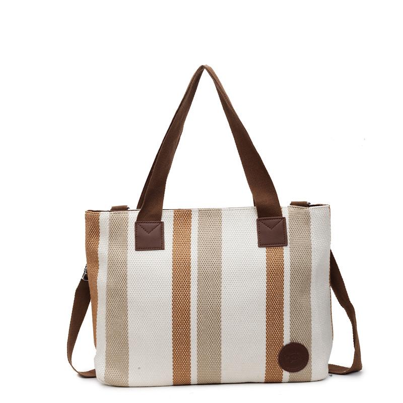 Commuter Bag Women's Large-capacity Bag New Casual College Student Class Bag Canvas Shoulder Tote Bag