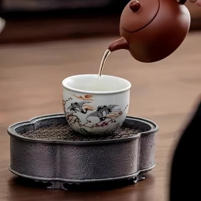 Ručně vyráběný čínský keramický šálek na čaj Nádherný bílý porcelánový šálek na čaj Tradiční mistrovský šálek Domácí nádobí na pití Čajové příslušenství