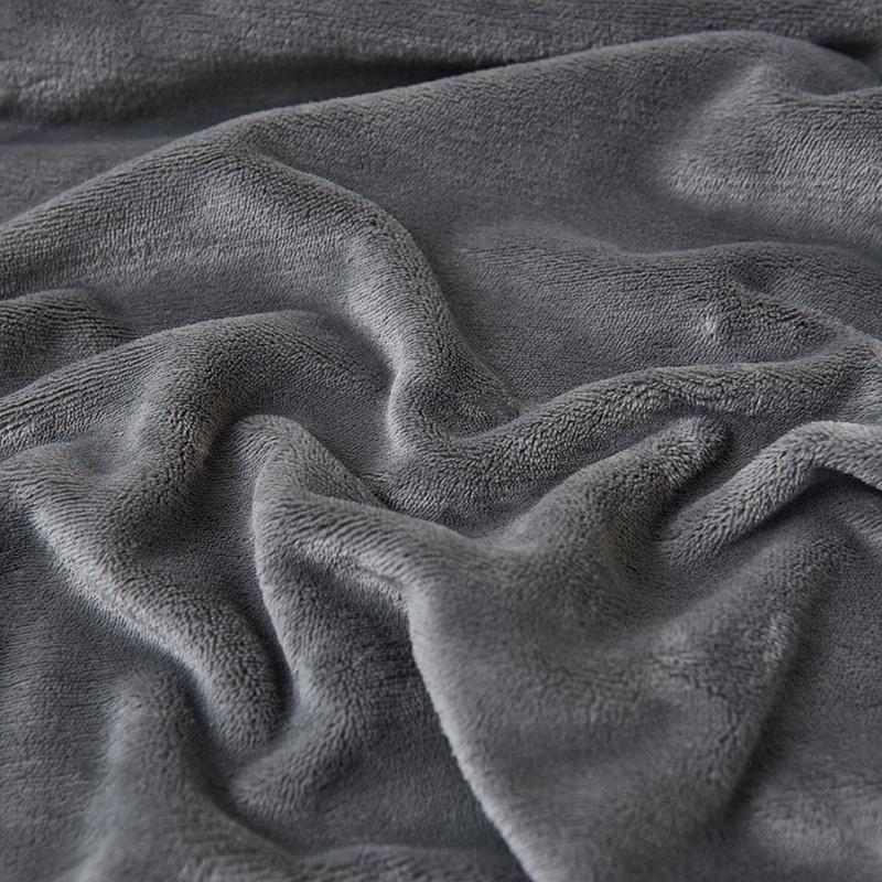 1 Pc Flannel Bed Sheet With Elastic Solid Color Warm  Fitted Sheet for Winter