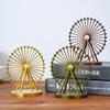 Creative Iron Art Rotating Ferris Wheel Ornament for Home Decor - Metal Desktop Model Crafts.