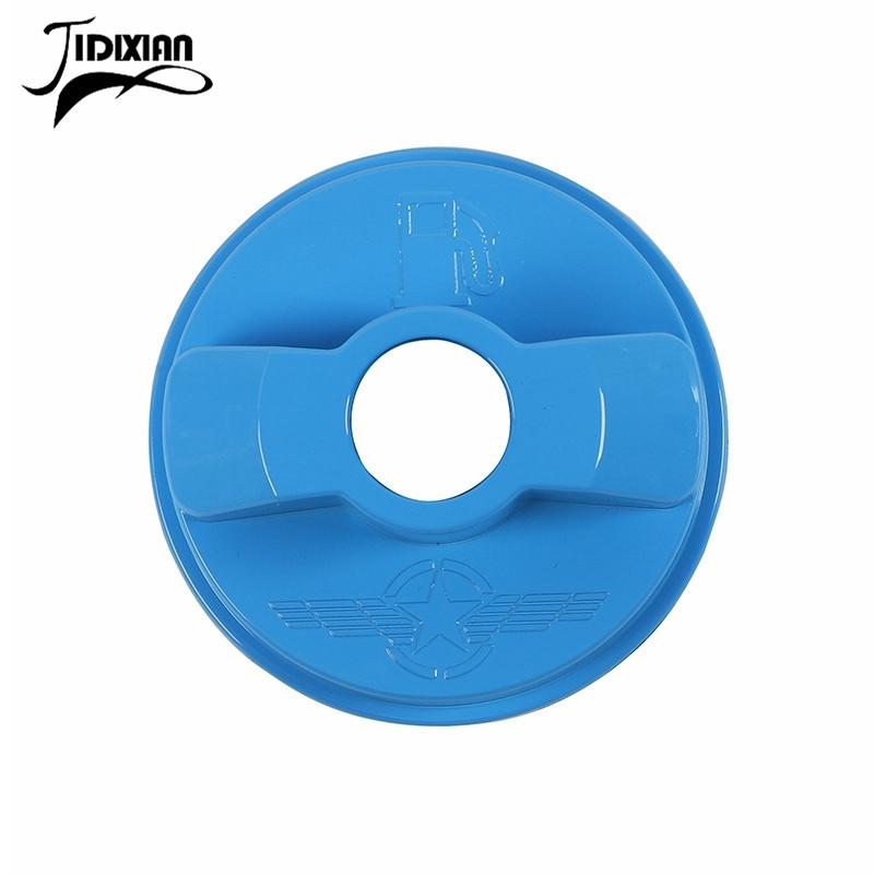 

JIDIXIAN Tank Cover for Jeep Commander 2006-2010 Car Inner Gas Fuel Tank Cap Decoration Cover for Jeep Wrangler JK JL ABS light blue