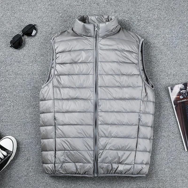 Coat Sleeveless Puffer Vest Jacket Ultra Thin Warm Lightweight Jacket Winter Men Vest Coats