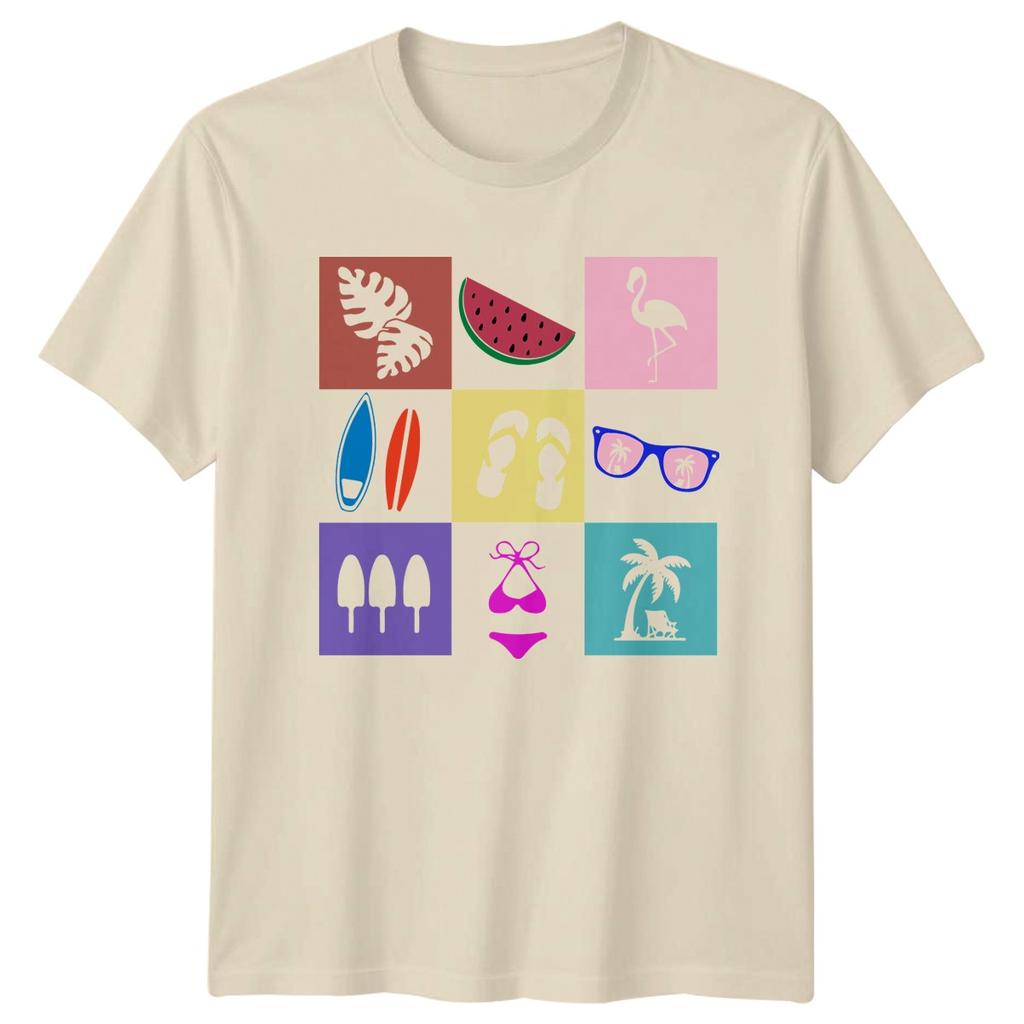 Summer Vibes Beach Icons Unisexs TShirt Beach Life Summer Holiday Gift For Her