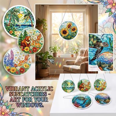 Acrylic Sunshine Catcher Puzzle Hanging Decoration, Wall Art, Home Furnishing, Window Hanging Decoration