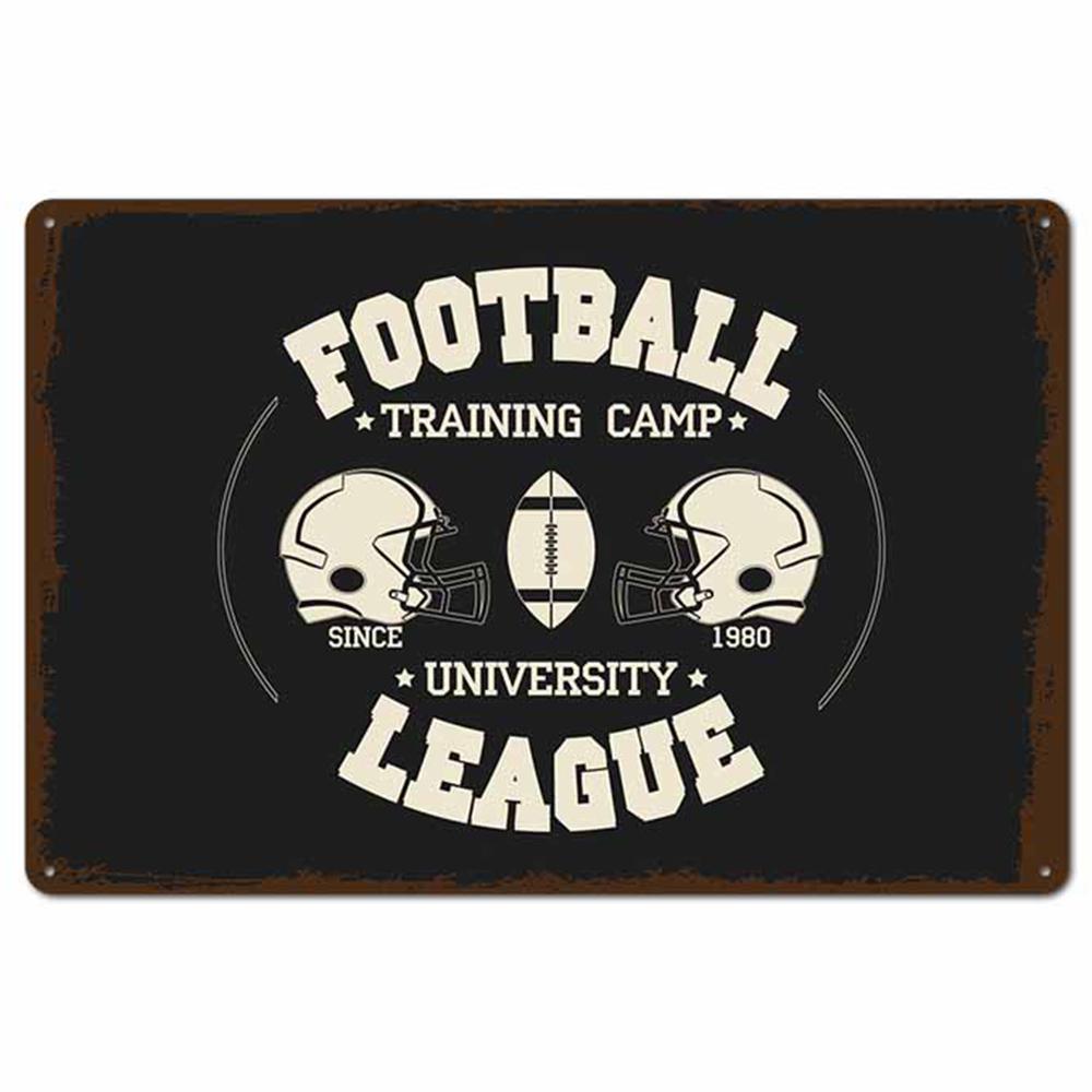 Football Retro Metal Tin Signs Plate Champion New York Shabby Chic Plaque Pub Bar Club Vintage Wall Decor Metal Poster