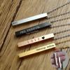 Men's and Women's Minimalist Titanium Steel Rectangular Pendant Necklace