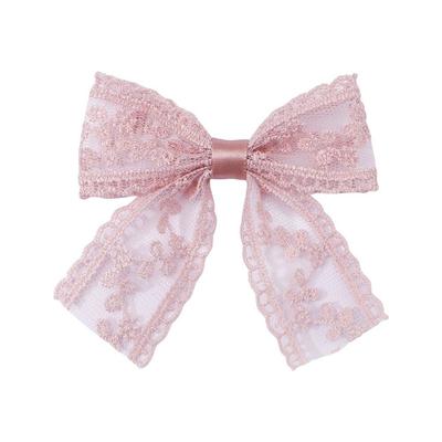 Kawaii Handmade Girls Hair Clips Fashion Lovely Lace Cutout Bowknot Hairpin Sweet Barrettes Headwear Hair Accessories