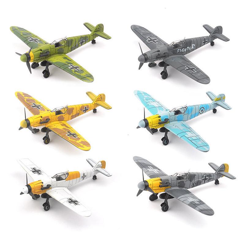Non-Toxic 1/48 Wwii 4D Bf109 Assemble Model F4U Fighter P51 Hurricane Military Fighter Mustang Plastic Diy Puzzle Toy Gifts