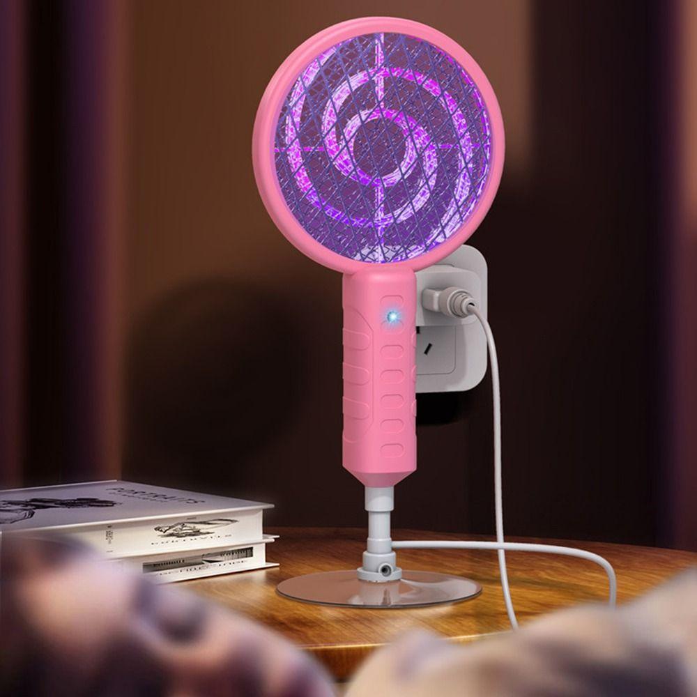 Electric Shock Insect Racket Suction Cup Fly Bug Zapper Physical Mosquito Trap Racket  Outdoor