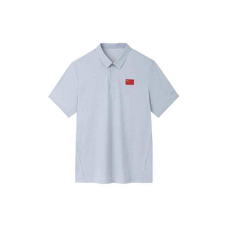 ANTA Champion All Weather Collection Polo Shirts Men s Light Mud Gray Polo Collar Moderate Straight Fit 152330104-6 L
