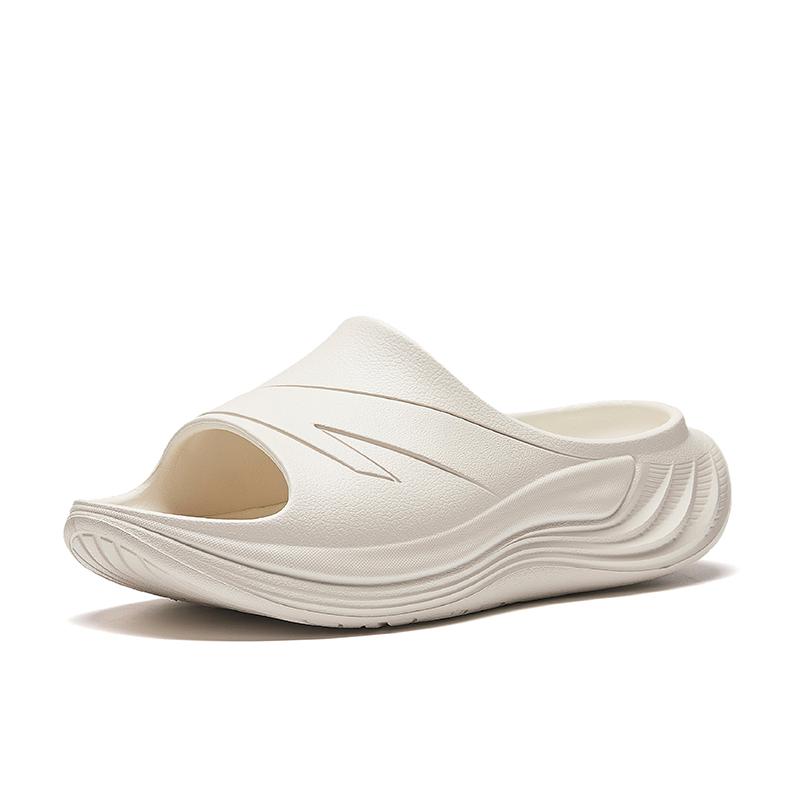 New Anta Cushioning Odor Resistant Slide Slippers Men's Gray White 112538528-4