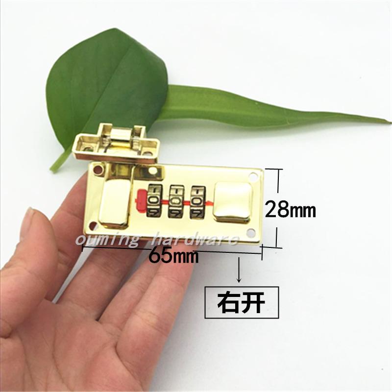 1Set 65*29mm Silver Password Lock Latch Jewelry Wooden Box Fixed Lock Handmade Luggage Suitcase Coded Locks Furniture Hardware