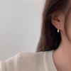 Design-inspired Small Water-drop Earrings with A Glossy Surface, Hanging Behind The Ears, Two-piece Earrings for The Face.