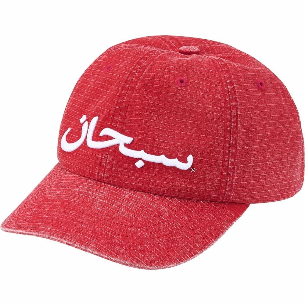824006 Supreme Arabic Logo Ripstop 6-Panel Red One-Size