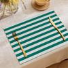 4/6/8 stuks Kuststijl Linnen Placemat Streep Zeilboot Wielen Patroon Mat voor Nautisch Huis Eetkamer Gebruik