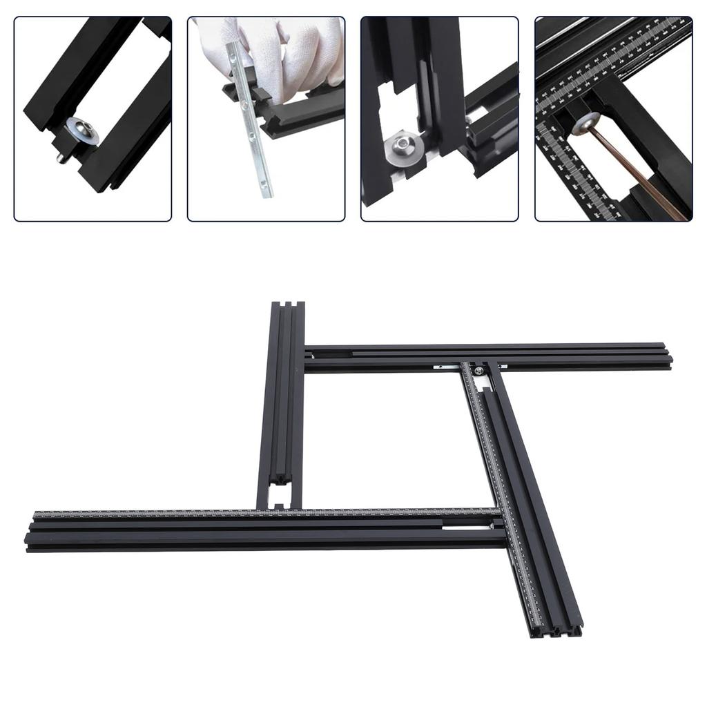 Trimming Machine Milling Groove Engraving Guide Rail Adjustable Backing Auxiliary Guide Rail Bracket DIY Woodworking Tool