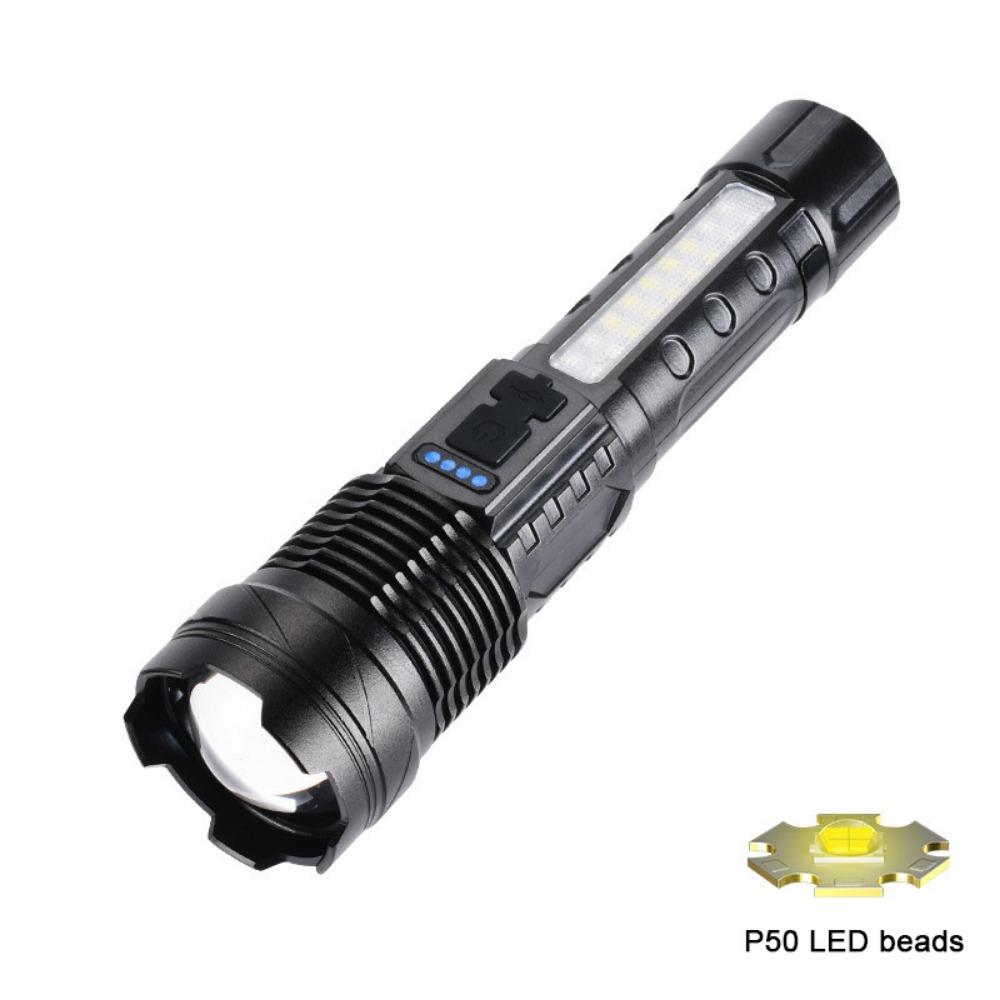 Super Bright Strong LED Flashlight Zoomable Work Flashlight Spotlight Handheld Torch  Home
