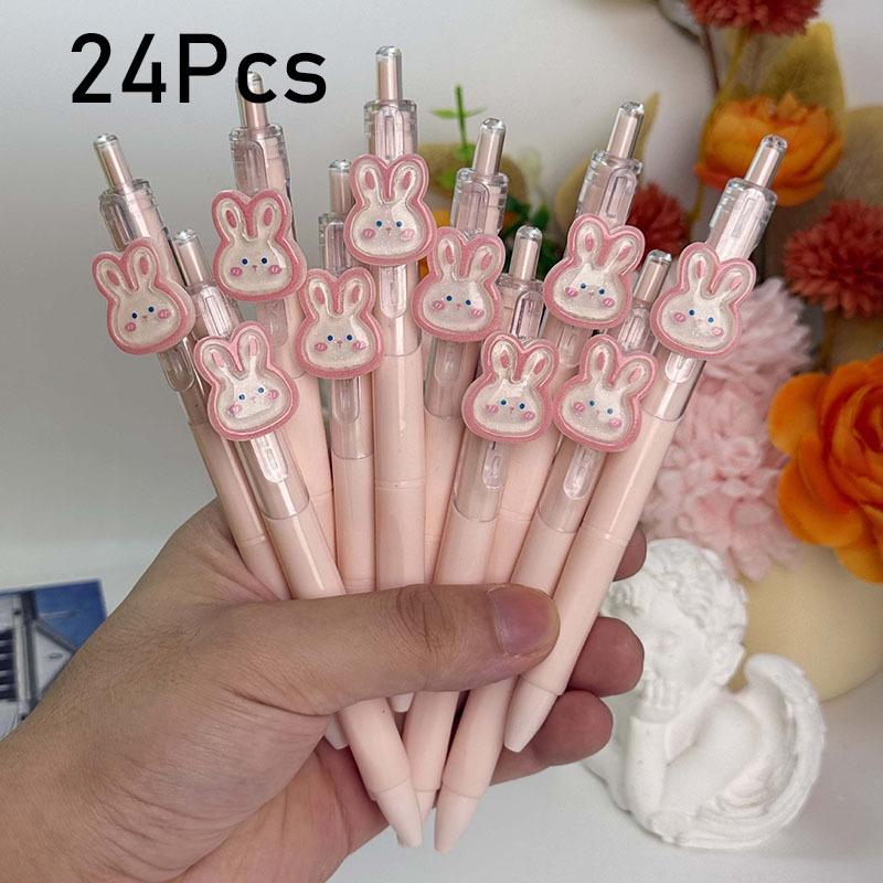 

10Pcs Pack of Rabbit-Shaped Black Neutral Pen, Pink Cute Rabbit Ballpoint Pens, Student Gift Pens, Smooth Writing Black Signature Pens 10Pcs