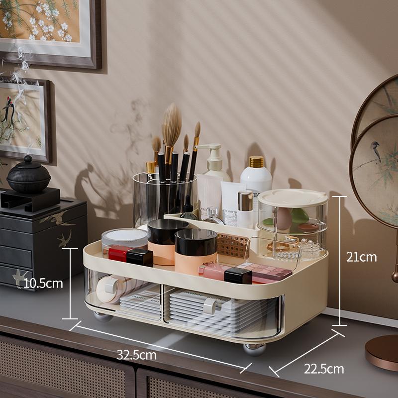 

Desktop Cosmetic Storage Box, Transparent Drawer-style Organizer, Jewelry Rack, Lipstick And Skincare Product Storage Box