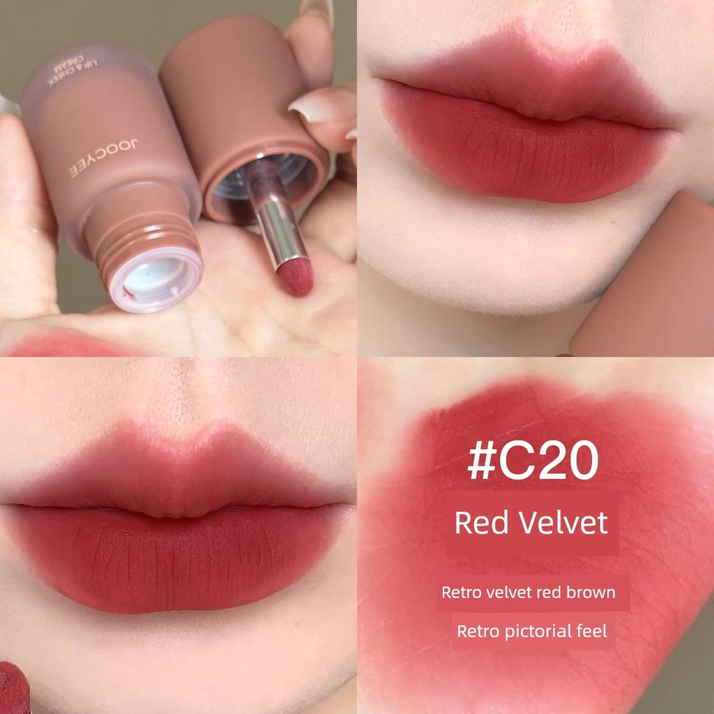 Joocyee Multi-Purpose Cream Matte Lipstick, Long-Lasting, Non-Stick, Dual-Use for Lips and Cheeks, Korean Style