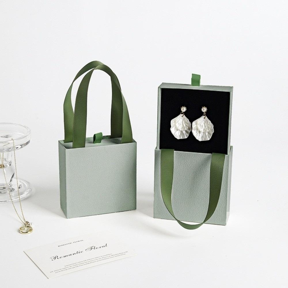 Paper Material Jewelry Storage Organizer Portable Design Paper Drawer Jewelry Box  For Wedding Gift