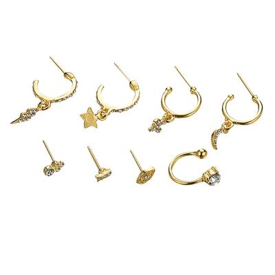 Women Fashion Personality  Earrings Ear Eendants Set