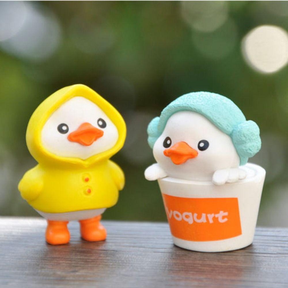 Model Pvc Ornaments Handmade Models Toy Little Yellow Duck Action Figures Little Duck Doll