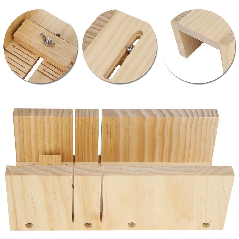 Tagliere per Sapone Colore Legno con Segni di Scala Affettatrice per Sapone Scatola Regolabile per Taglio Sapone Fai da Te per la Produzione di Sapone
