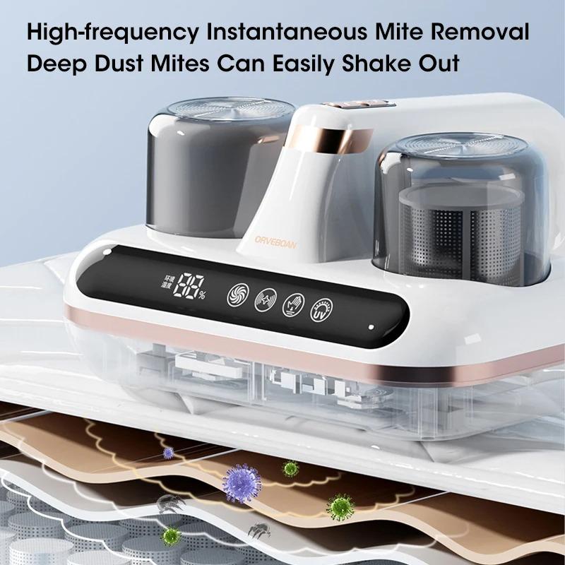Handheld Intelligent UV Mite Killer Vacuum Cleaner with Strong Beating Sterilizer for Bed Sofa Mattress Carpet Household