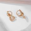 Kinel Shiny Natural Zircon Chunky Chain Dangle Earrings For Women Rose Gold Color Luxury Designer Daily Jewelry