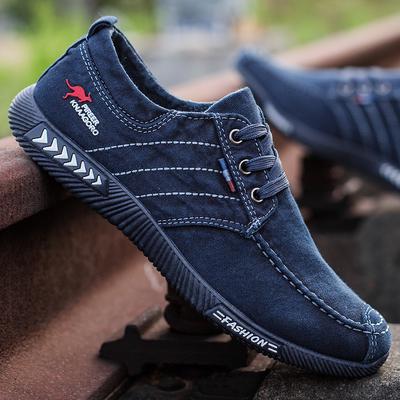 Men Shoes 2024 Spring Men Canvas Shoes Flat Casual Shoes Lace Up Comfortable Breathable Shoes Man Flats Df4