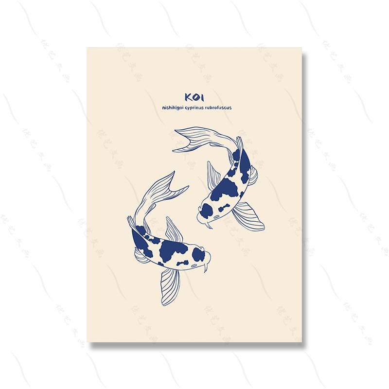 Classic Koi Fish Painting Prints Japanese Style Canvas Posters Modern Wall Art Pictures for Living Room Home Decoration Cuadros