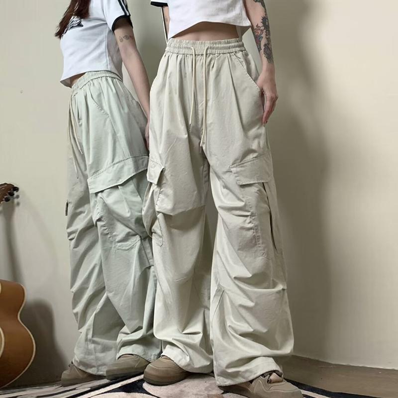 Fashion Casual Streetwear Woman Cargo Pants Wide Leg Pants Women High Waist Plus Size Y2K Trendy Loose Straight Office Lady Trousers
