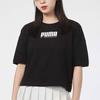 Puma Color Block 3D Printed Short Sleeve T-Shirt Women Tops Black 845608-51