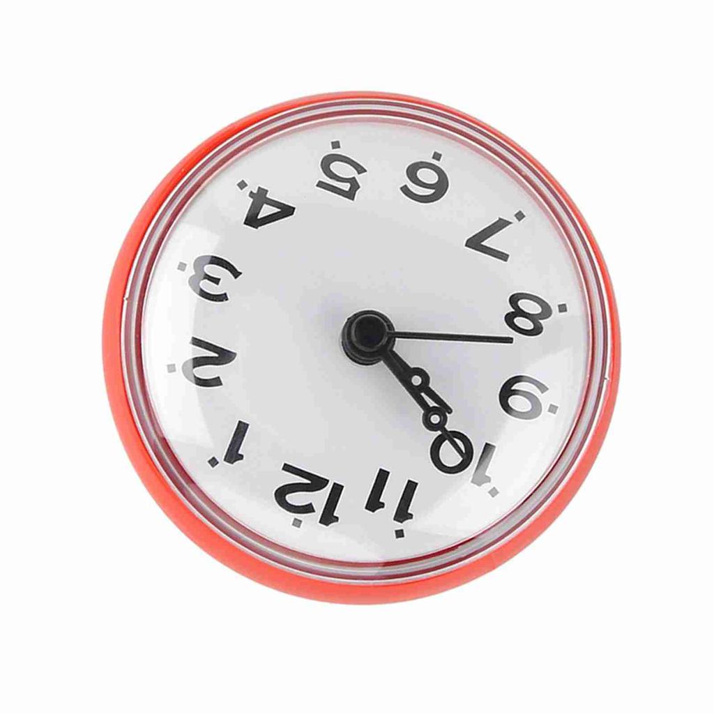 Waterproof Suction Wall Window Mirror Bath Shower Clock Bathroom Accessories