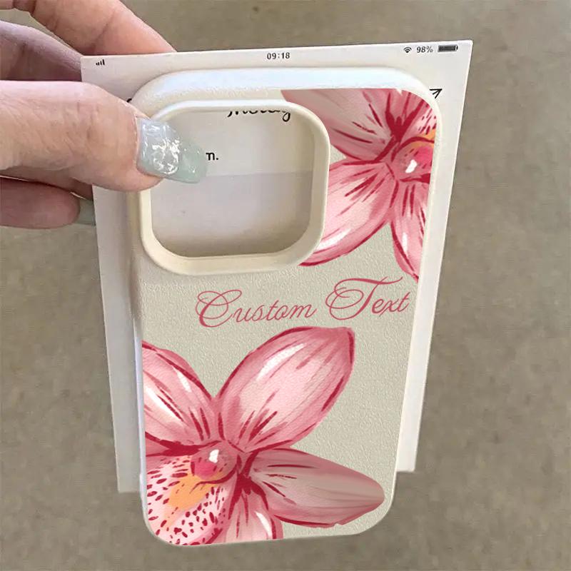 Pink Sweet Lily Pattern Phone Case For iPhone 17 Pro 16 15 14 Plus 13 12 11 Pro Max Pro 16E 17 Air Shockproof Soft Cover
